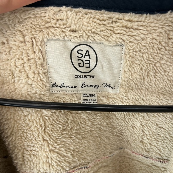 SADE Collective Cream Sherpa Jacket - Picture 3 of 4